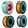4PACK FILAMENTO SILK PLA METALICO